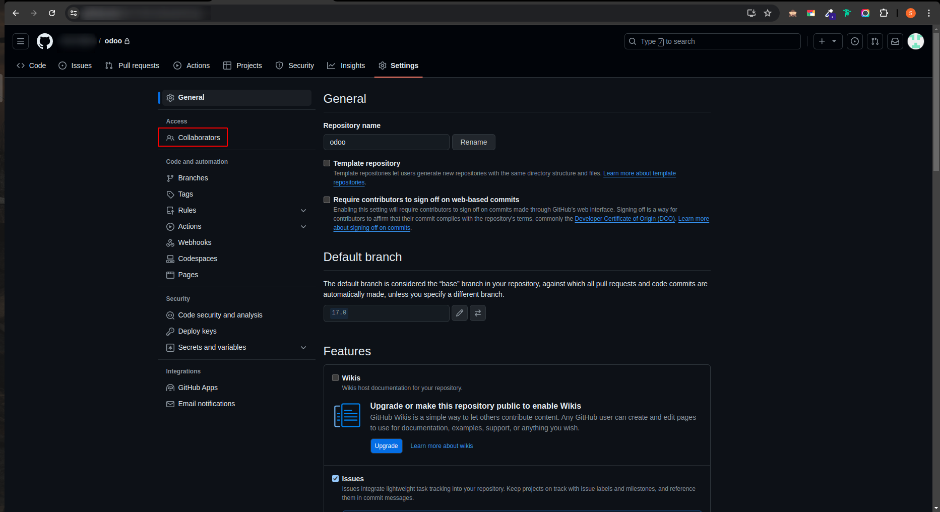 GitHub Collaborators Interface 3