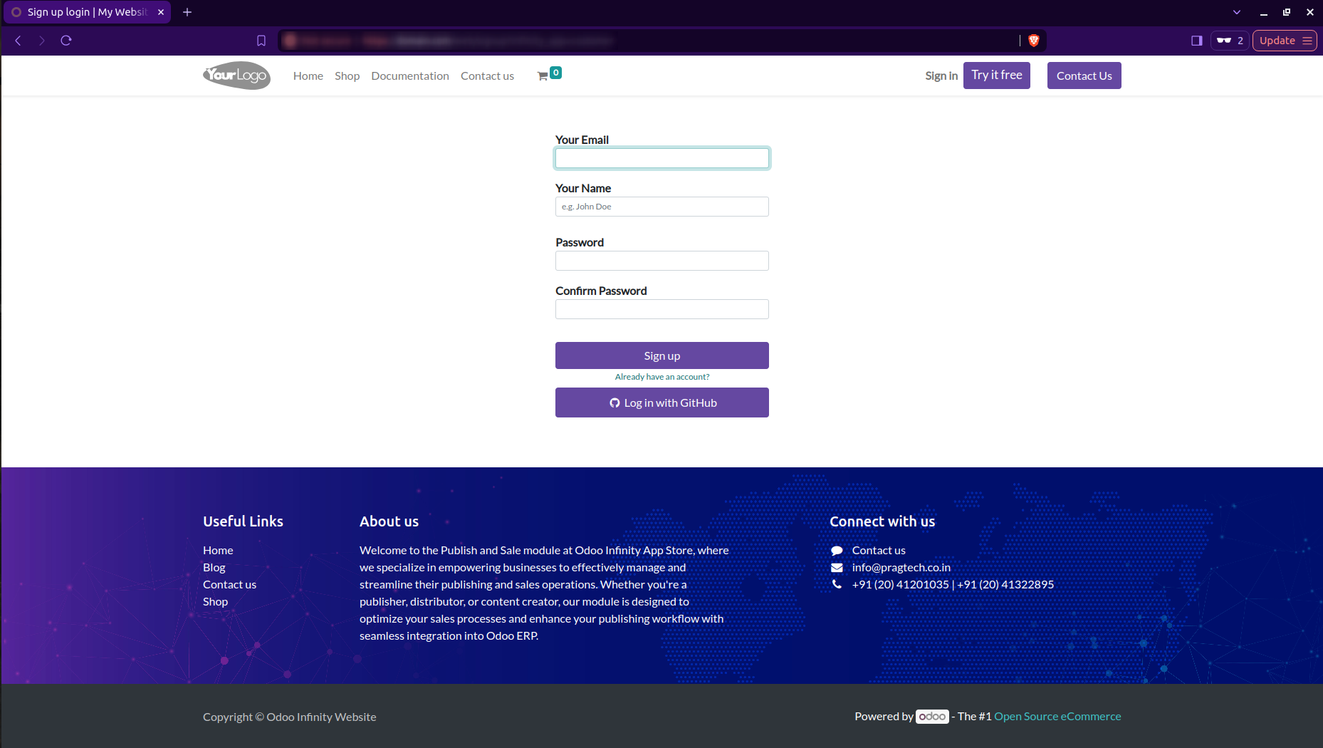 User Registration Page